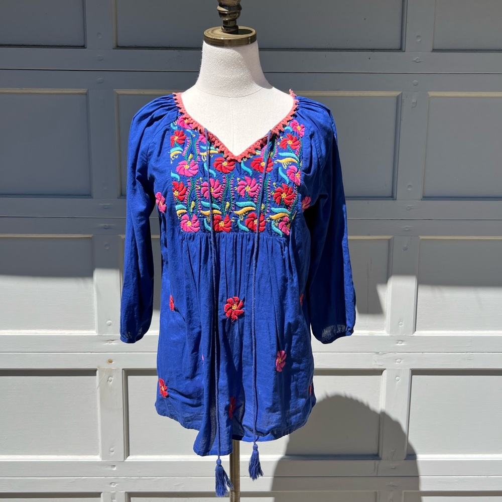 Bohemian Style Embroidered Cotton ♥️Top ~ Made in India